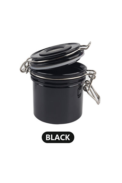 Choice1 خزان تخزين غراء الرموش الأسود مع مقياس درجة الحرارة والرطوبة وختم الكربون النشط ووعاء مانع للتسرب