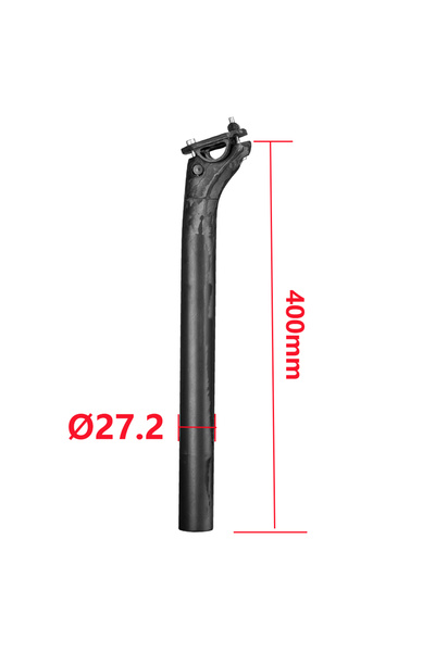 Choice عمود مقعد ELITA ONE من الكربون مقاس 27.2 × 400 مم، إزاحة 20 مم، عمود م...