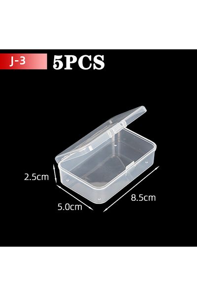Choice YX-005-J3-5pcs 20/5Pcs Mini Items Organizers Storage Container Packaging Box Rectangle Plastic Jewel