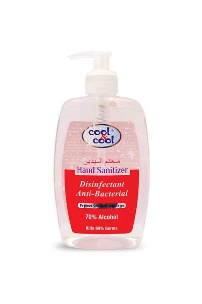 COOL & COOL Hand Sanitizer 500ml – Anti-Bacterial, Disinfectant, Moisturizing, Kills 99.9% Germs