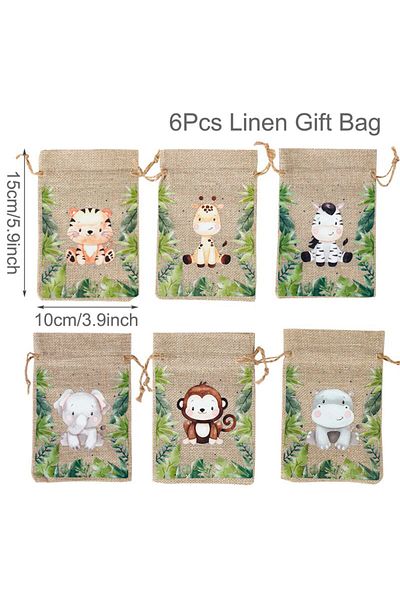 Choice As Picture Bag4 Jungle Animals Candy Bags Wedding Party Safari Birthday Party Decoration Gift Box Je