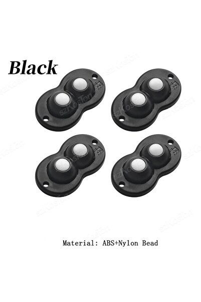 Choice 4 قطع من النايلون الأسود 16/8/4 قطع عجلات دوارة ذاتية اللصق من الفولاذ...