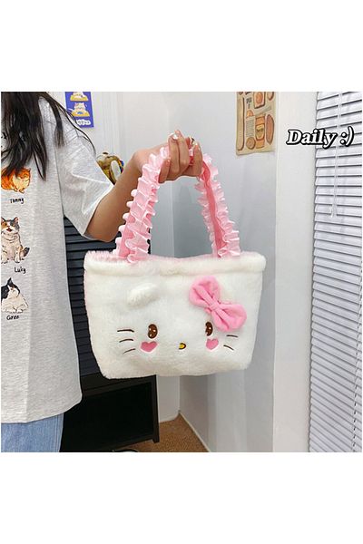Choice Hello Kitty Hello Kitty Plush Bag Kawaii Sanrio Anime Handbag Cinnamoroll Kuromi Melody Cartoon Soft