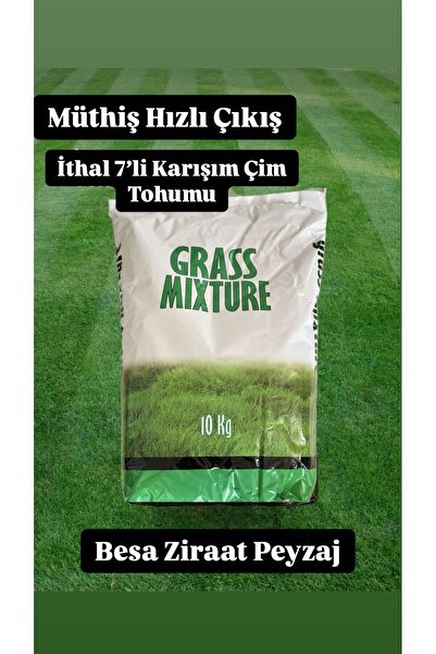 besa ziraat peyzaj 7 Günde Çimlenen 7 Mix Çim Tohumu 3 Kg Grass Mixture Çayır...