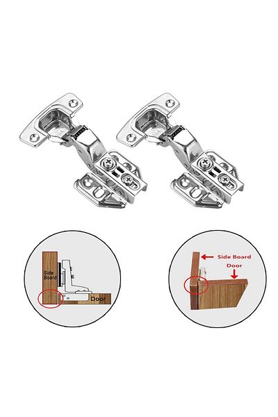 Choice Inset 2-20pcs Stainless Steel Cabinet Door Hinges Hydraulic Damper Buffer Soft Close Quiet Wardrobe