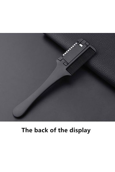 Choice black Hair Comb Carbon Hair Brush Professional Salon Hairdressing Barbers Handle Brush With Razor Bl