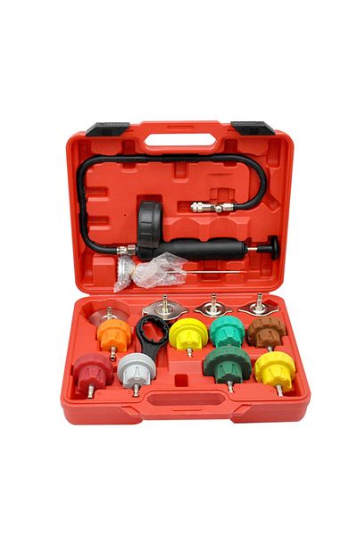 Choice 15Pcs Set 15Pcs Universal Radiator Pressure Tester Vacuum Type Cooling System Head Gasket Leak Test