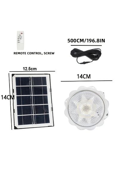 Mzvul 14cm Led Solar Ceiling Lights Indoor Bedroom Corridor Garden Lighting With Remote Control Dimmable T