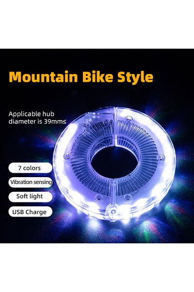 ROCKBROS LD79 MTB style ROCKBROS Bicycle Wheel Light Smart 12 LED Flash Light Warning Light Kids Balance MTB