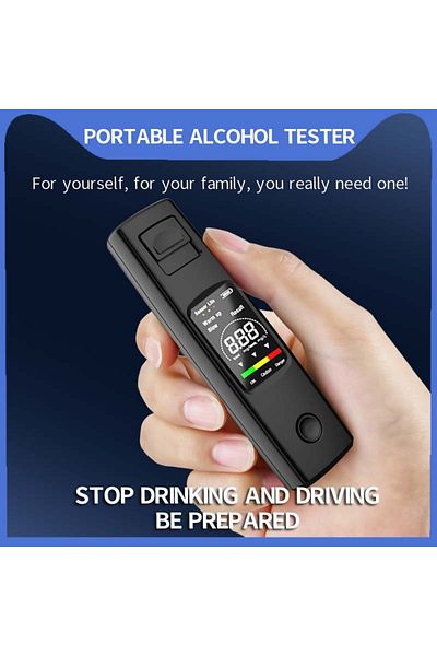 Choice WHITE Portable Alcohol Tests Professional High Sensitivity Breathalyzer Alcohol Test Type-C Charging