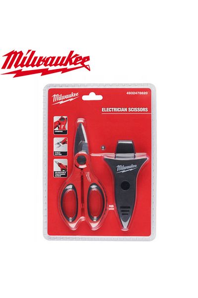 Choice 4932478620 Milwaukee 4932478620 Electrician's Scissors Cable Cutting Groove Adjustable Tightening Sc