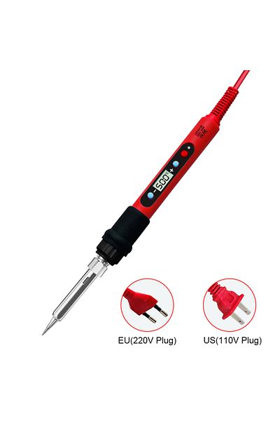 lefavor Digital Soldering Iron Set Kit 80w With On/off Switch Adjustable Temperature Lcd Welding Tools Ce...