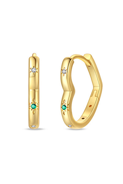 Choice PAE333-GD أقراط كلاسيكية من الفضة 925 على شكل نجوم وأقمار ولآلئ ونحل أ...