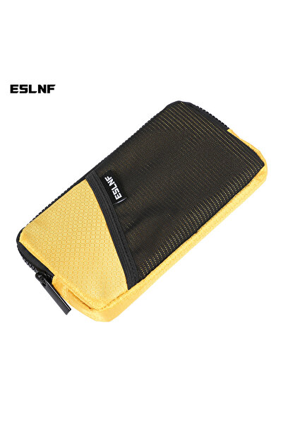 Choice حقيبة عملات معدنية صغيرة محمولة باللون الأصفر، حقيبة تخزين مقاومة للتآ...