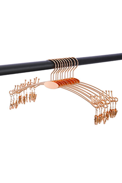 Choice 10 قطع من شماعات حمالة الصدر باللون الذهبي الوردي، 10 قطع من شماعات مع...