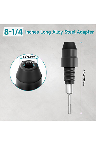 Choice black 1Pc SDS Plus to SDS Max Adapter For Rotary Hammer Drill Converter 210mm Tools Accessory Impact