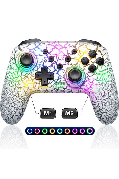 Choice Q216 9 Light Wireless Controller For Nintendo Switch/OLED/Lite/Android/IOS/ PC with Programmable Key