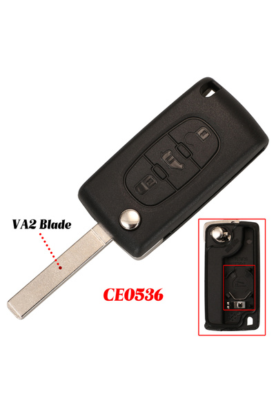 choice2 مفتاح سيارة عن بعد لسيارة بيجو CE536 VA2 jingyuqin CE0523/CE0536 لسيا...