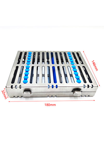 Choice1 رف تعقيم أسنان ذو 10 خانات، صندوق تعقيم جراحي قابل للتعقيم بالبخار، ع...