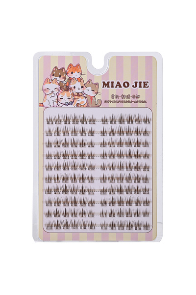 Choice5 رموش صناعية بنية اللون من مياوجي، لون بني عباد الشمس، رموش سوداء طبيع...