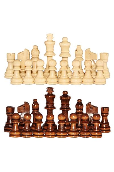 Choice A set 32 Pieses Wooden Chess Standard Tournamen Staunton Wood Chessmen 8cm King Height，Chess Pieces