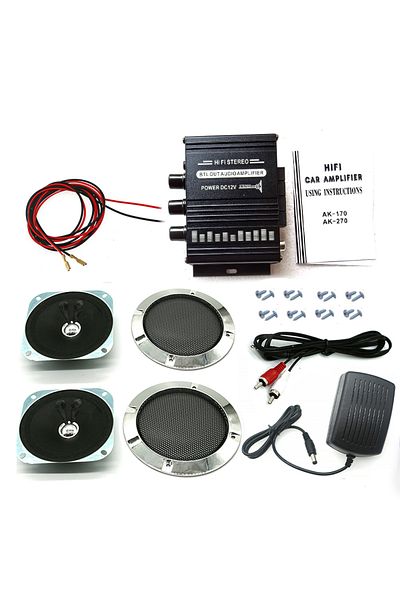 Choice UK Plug Ak170 Light Mini STEREO Power Amplifier With 4 Inch Speaker DIY Kit Vending Pinball Audio Ar