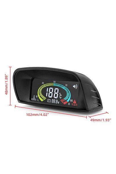 Choice ﻿ 12v 24v Car Truck Water Temperature Gauge + Voltmeter Water Temp Sensor 10mm Voltage Gauge with...