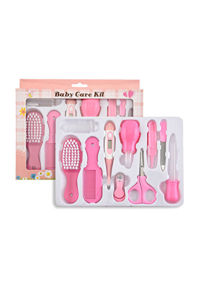 Choice مجموعة العناية بصحة الطفل (10 قطع، لون وردي) تتضمن: ميزان حرارة، فرشاة...