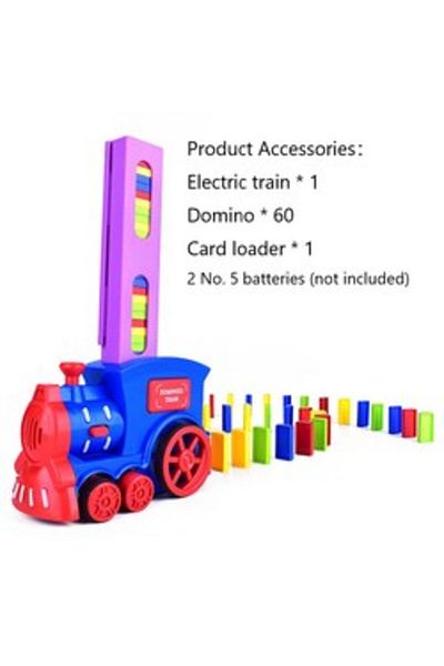 GSF Purple Train Automatic Laying Domino Train Electric Car Brick Blocks Kit Creative Game Intelligence