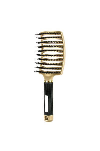 Choice Bristle Gold Bristle&Nylon Hair Brush Girls Hair Scalp Massage Comb Women Wet Curly Detangle Hair Br