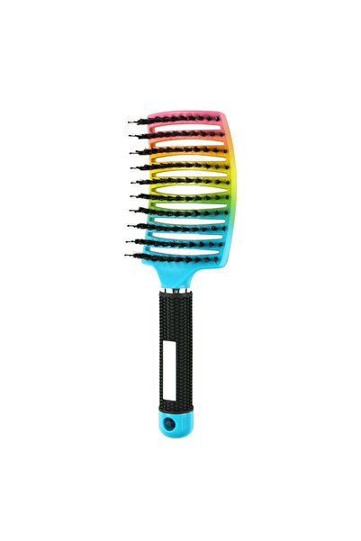 Choice فرشاة شعر من النايلون بشعيرات متدرجة اللون، مشط تدليك فروة الرأس لشعر ...