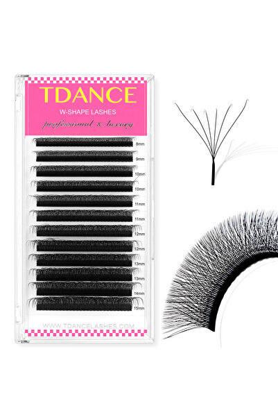 Choice1 رموش صناعية جاهزة للتركيب بحجم 12 مم وسمك 0.07 مم، طراز TDANCE 3D 4D ...
