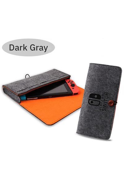 Choice Black for Switch Felt Storage Bag Game Console Protective Cover Multifunction Game Card Charging Cab