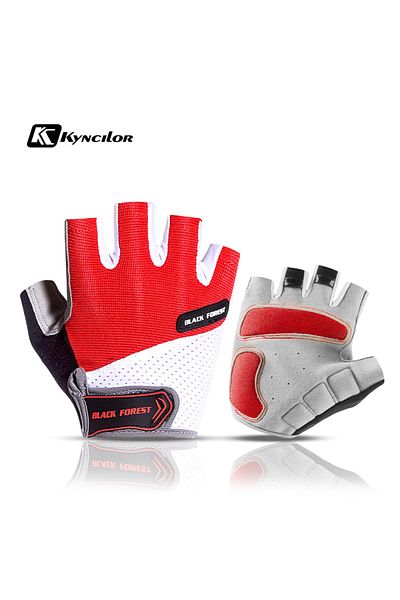 Choice XL A0055-RED Shockproof GEL Pad Cycling Gloves Half Finger Sport Resistance Men Women Summer Gym Fit