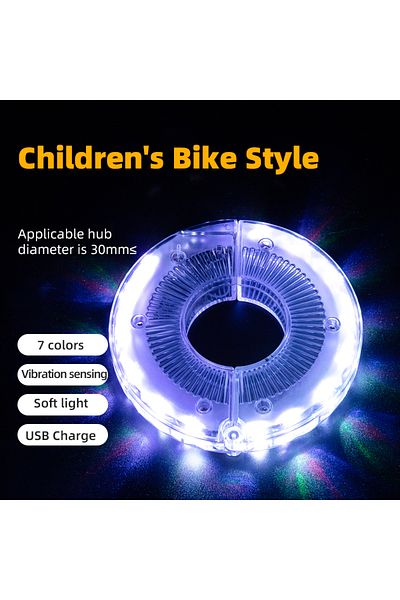 ROCKBROS A13 kids style ROCKBROS Bicycle Wheel Light Smart 12 LED Flash Light Warning Light Kids Balance MTB