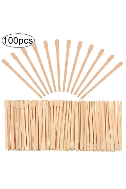 Choice1 100 قطعة من النوع A 100 قطعة عصا إزالة الشعر الخشبية للنساء، ملعقة إز...