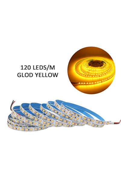 Choice شريط إضاءة LED أصفر ذهبي 12 فولت 5 أمتار، 120 مصباح LED، SMD 2835، 1 م...