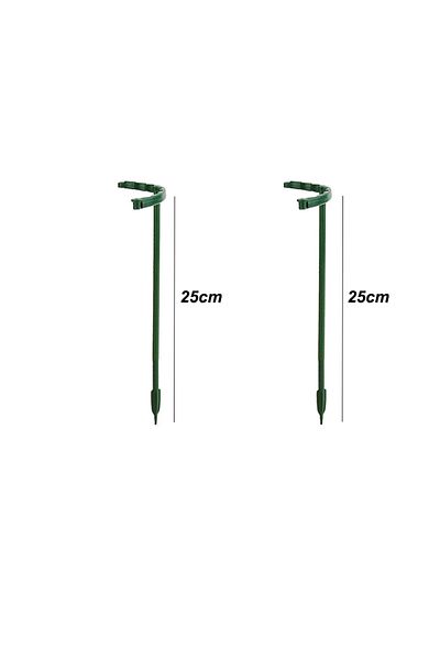 Choice 2PCS-L 2/4PCS Plastic Plant Support Pile Frame Greenhouse Arrangement Semicircle Fixed Rod Indoor Fl