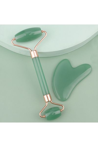 Choice green Roller & Gua Sha, Face Roller, Facial Roller Skin Care Tools Massager Resin Facial Massage For