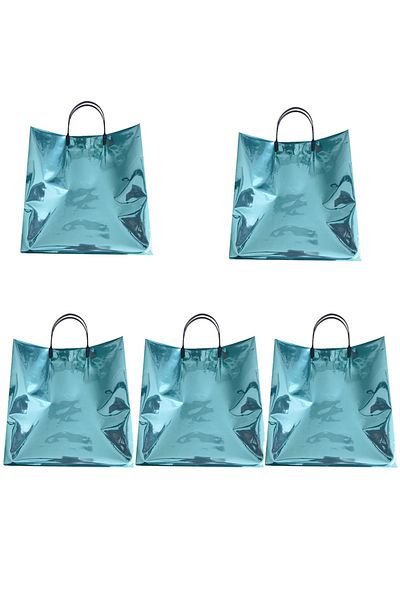 Choice 26x23cm Blue-5pcs 5pcs Multi Color Handheld Gift Bag Waterproof Thickened Laser Gift Bag Suitable Fo