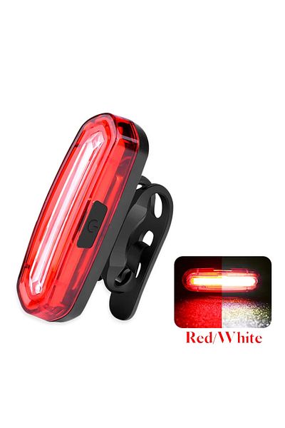 Choice White Light MTB Road Bike Rear Light USB Rechargeable LED Bike Tail Light Easy to Install Bicycle Wa