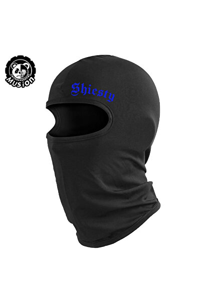 Choice Black and Blue Musion Shiesty Ski Mask Y2K Hip Hop Balaclava Breathable Headwear for Riding and Outd