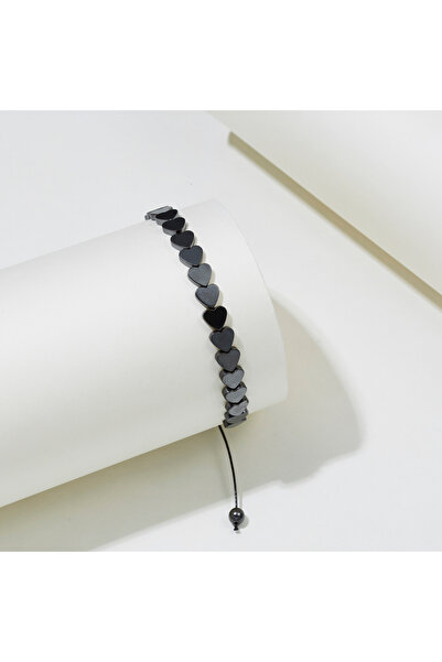 Choice سوار من الهيماتيت الأسود غير المغناطيسي BR20Y0052-3 مصنوع يدويًا من حب...