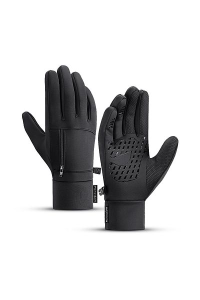 Choice M A0014-BK NEW Winter Men Women PU Leather Cycling Glove Waterproof Resistant Bike Gloves Non-Slip M