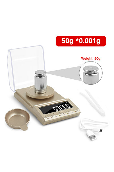 Choice3 ميزان مجوهرات رقمي دقيق من NEWACALOX بدقة 0.001 جرام، 50 جرام/100 جرام/200 جرام، مزود بمنفذ USB إلكتروني، 8068G-50G