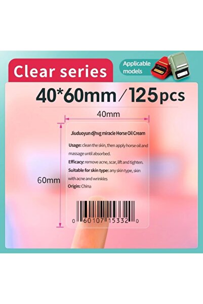 Choice3 ورق ملصقات شفاف ذاتي اللصق T4060 Niimbot للطابعات الحرارية المحمولة الصغيرة وملصق دائري