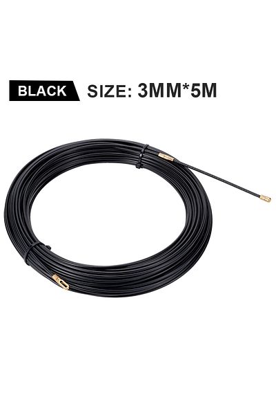 Choice 5m 3mm 5m-40m Cable Puller Guide Push Puller Nylon Wall Wire Lead Electrician Spring Tape Conduit Th