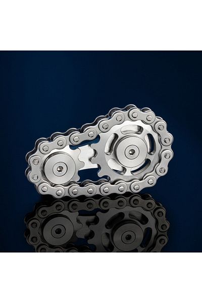 Choice Chain Gear-Silvery Metal Chain Gear Fidget Spinner Toys for Adult EDC Fingertip Gyroscope Anti Stres