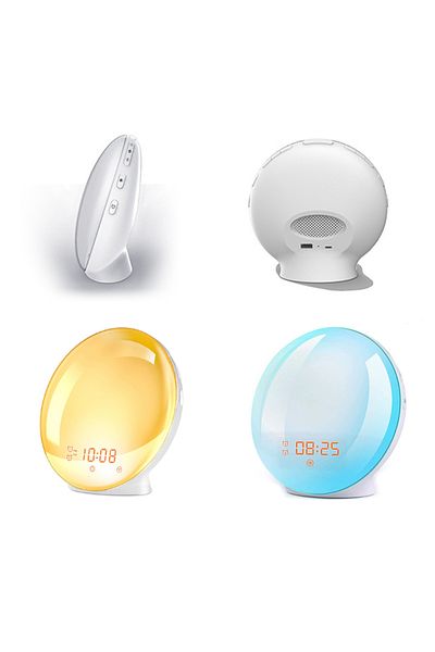 Choice Alarm Clock Wake Up Light Alarm Clock with Sunrise/Sunset Simulation Dual Alarms FM Radio Nightlight