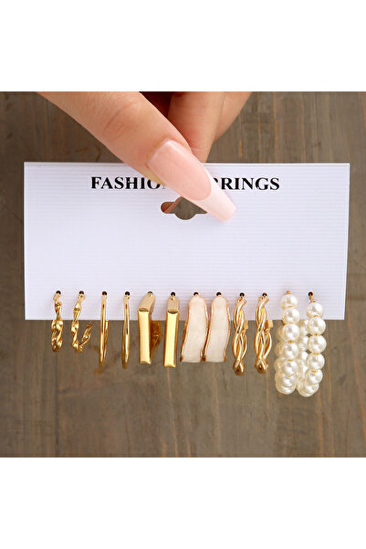 Choice مجموعة أقراط فضية اللون بوهو AY5610101 للنساء على شكل قلب عتيق من اللؤ...